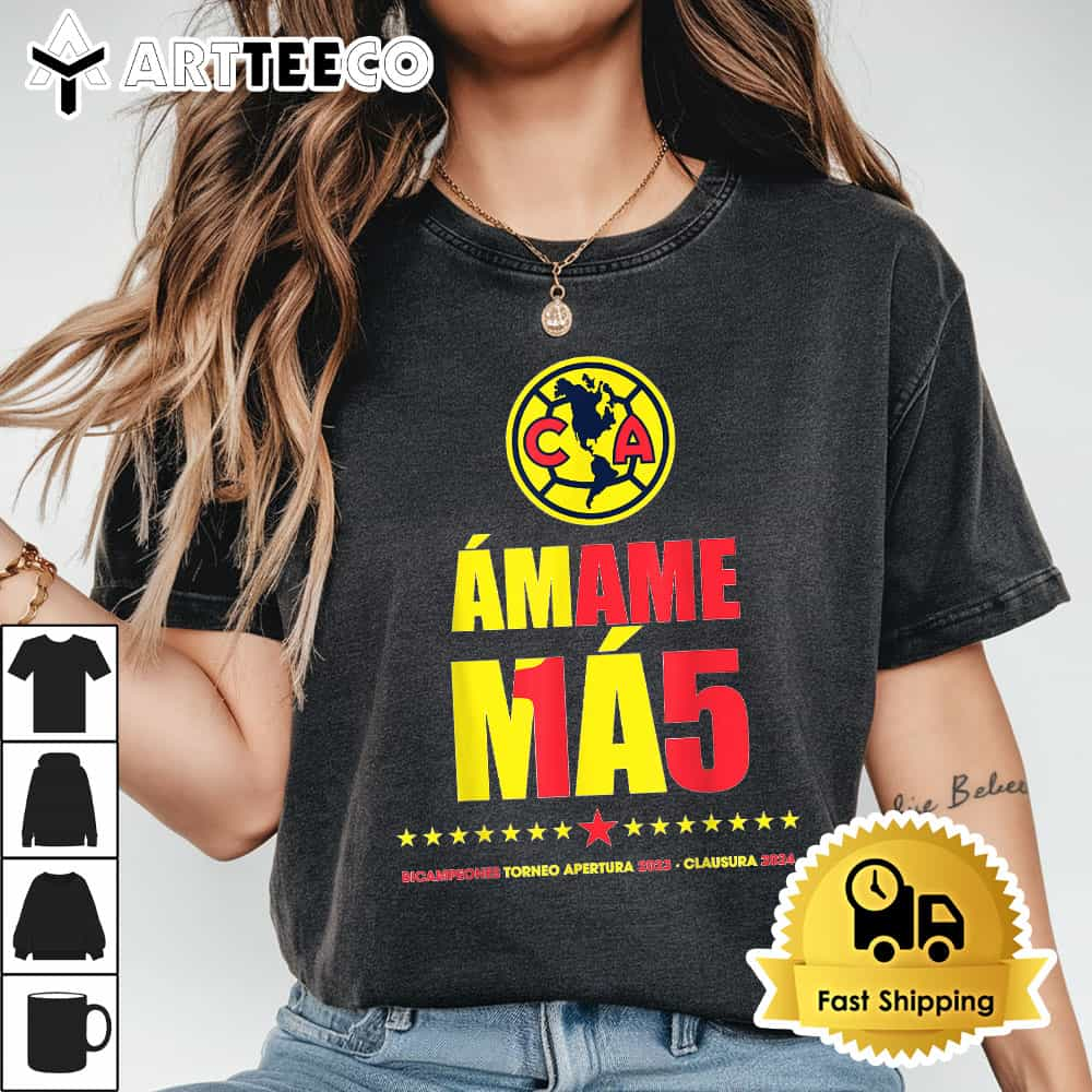 Club America Bicampeon Torneo Apertura 2023 Clausura 2024 T Shirt1