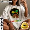 Juneteenth Outfit Women Messy Bun Eye Glasses T Shirt1