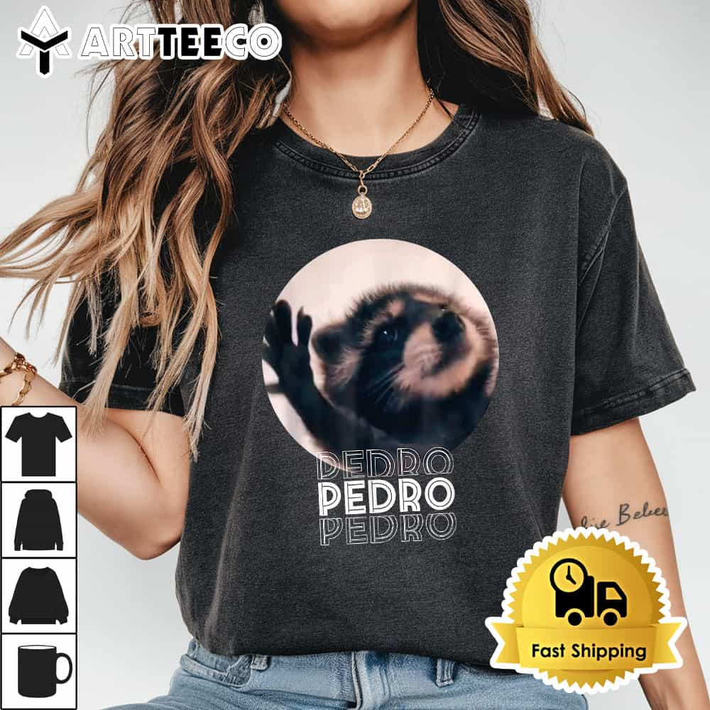 Pedro Racoon Dance Popular Internet Meme mapache dance T Shirt1