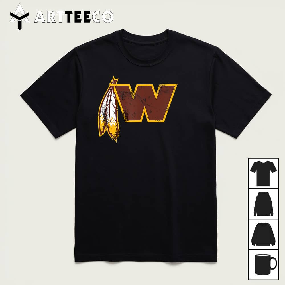 Washington Football Feather Washington DC Football T Shirt1