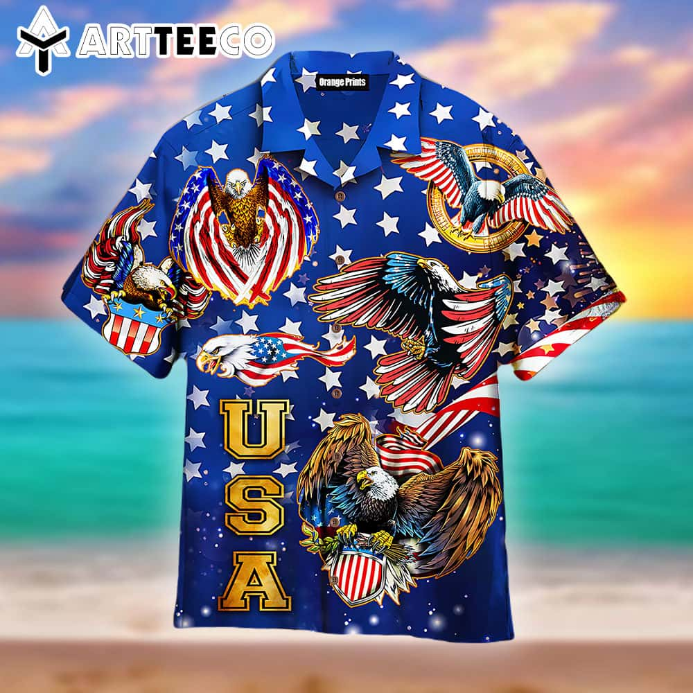 4th Of July Independence Day Eagles Trendy Hawaiian Shirt