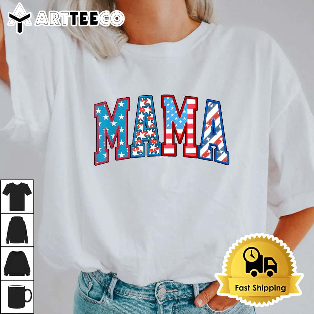 American Mama All American Mama Family 4th of July T Shirt1