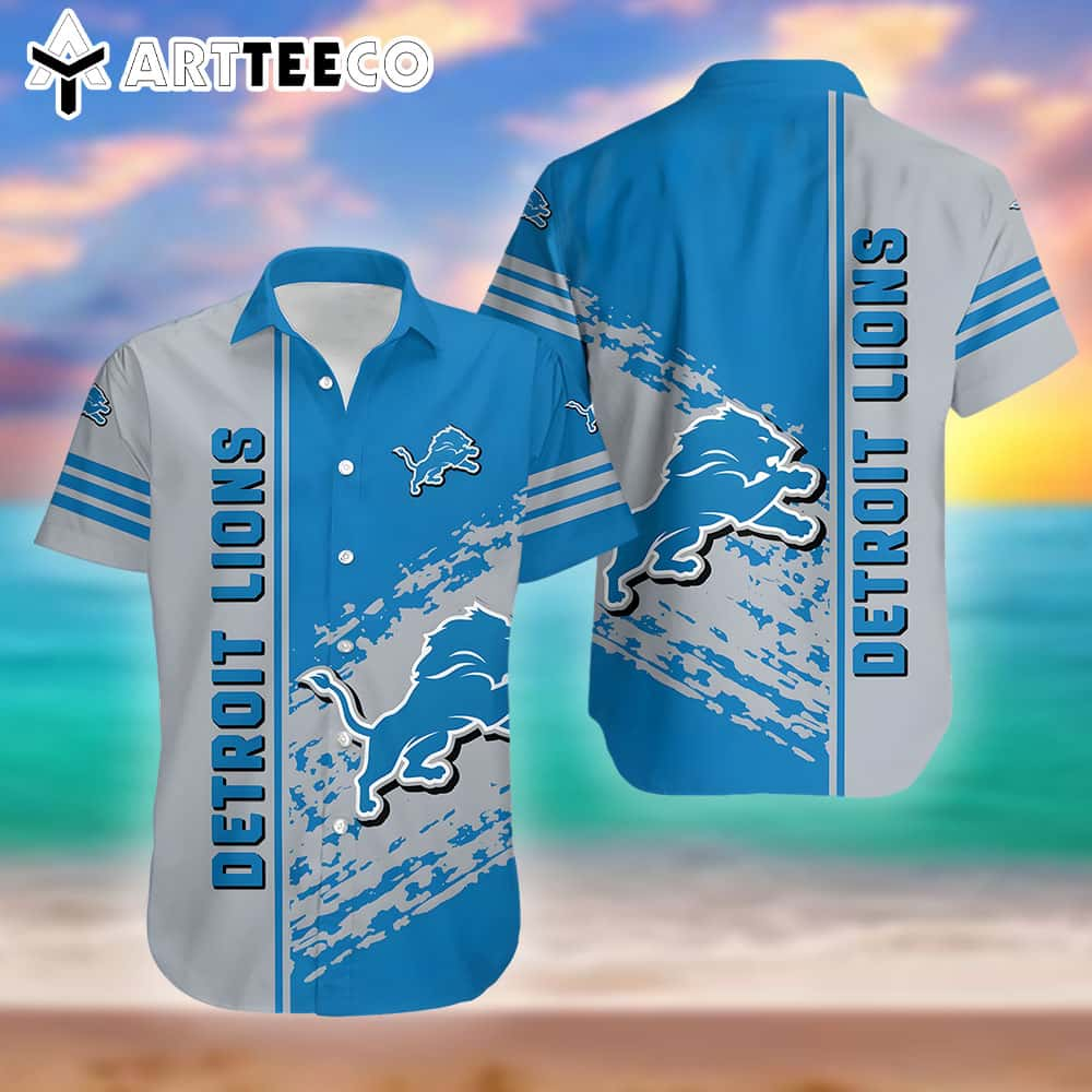 Detroit Lions Hawaiian Shirt Quarter Style NFL