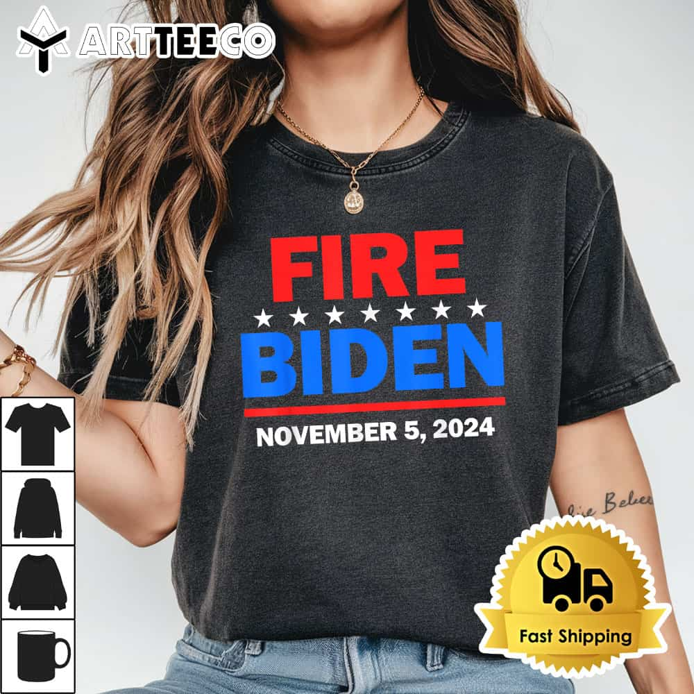 Fire Biden Elect Trump President 2024 Republican Patriot T Shirt1