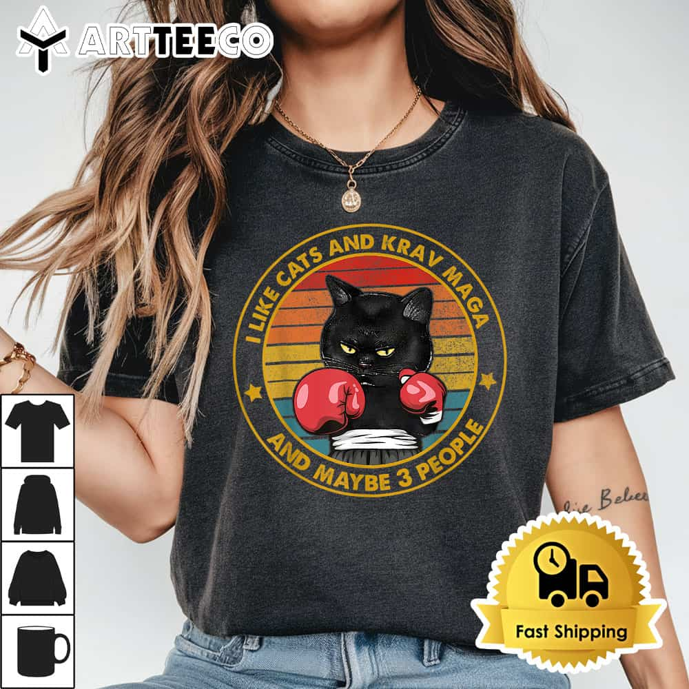 Krav Maga Cat Tee Martial Art Israel Defense Forces T Shirt1