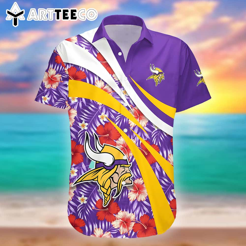 Minnesota Vikings Hawaii Shirt Hibiscus Sport Style Nfl