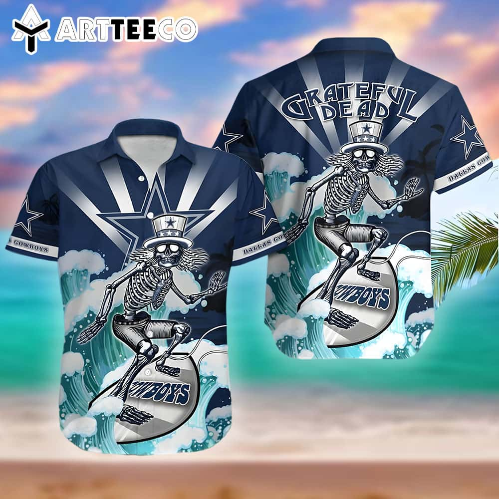 Nfl Dallas Cowboys Grateful Dead Hawaiian Shirt