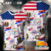 Pittsburgh Steelers Happy 4th Of July 3D Shirt 1