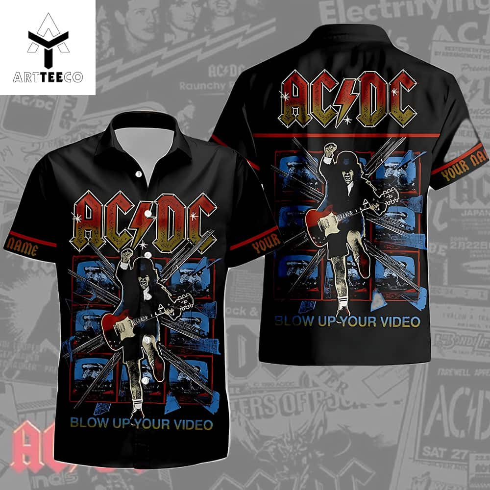 Ac Dc Blow Up Your Video Design Tropical Hawaiian Shirt