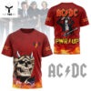 Ac Dc Pwr Up Design 3d T shirt