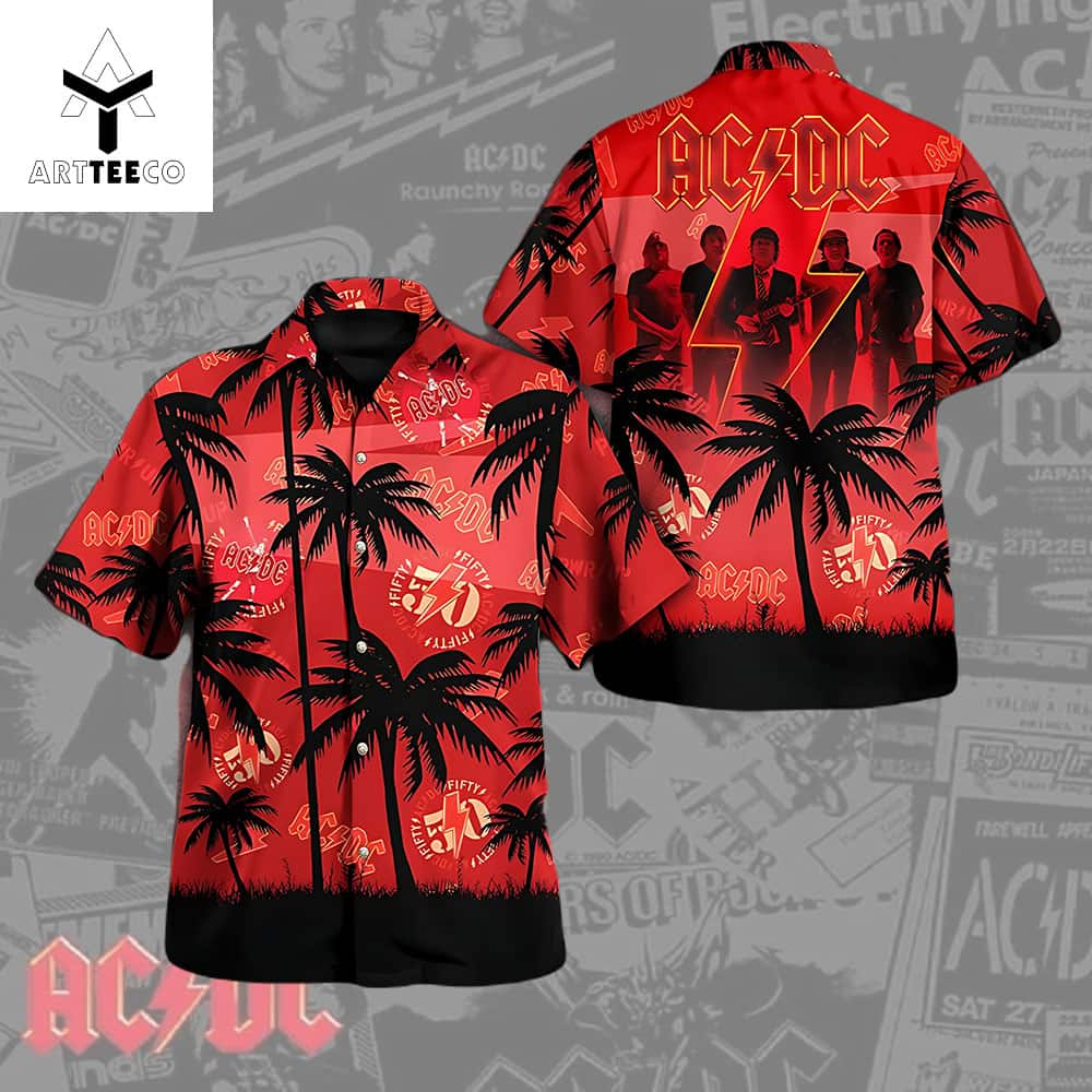 Ac Dc Rock And Rool Band Summer Hawaiian Shirt