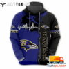 Baltimore Ravens Heartbeat Graphic 3D Shirt Unique gifts For Fans All Over Print