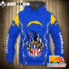 Los Angeles Chargers Style Monster Claws 3D Shirt Unique gifts For Fans All Over Print