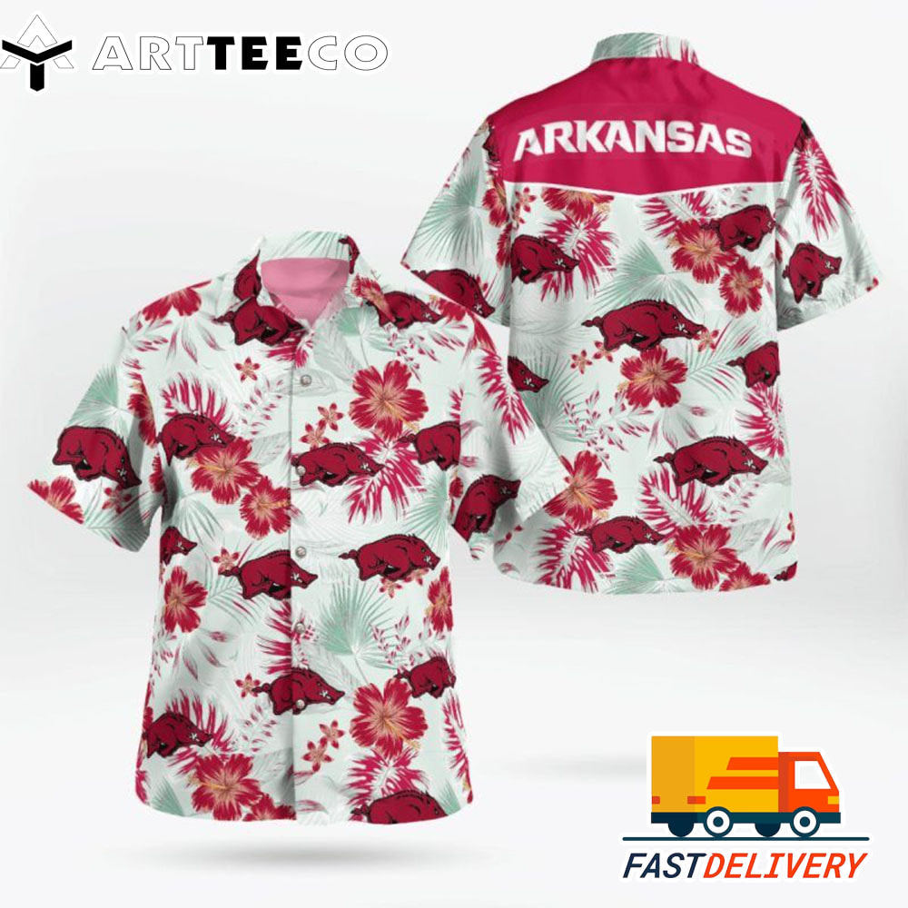 NCAA Arkansas Razorbacks Hawaiian Shirt Style2 Gift For Fans Football Lover