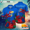 NCAA Kansas Jayhawks Hawaiian Shirt Tropical Tree Gift For Fans Football Lover