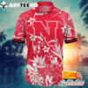 NCAA Nebraska Cornhuskers Hawaiian Shirt Tropical Flower Gift For Fans Football Lover