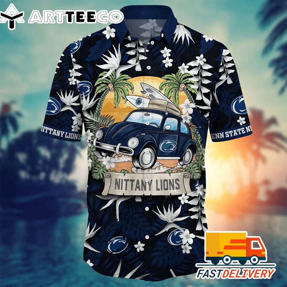 NCAA Penn State Nittany Lions Hawaiian Shirt Vacation Gift For Fans Football Lover