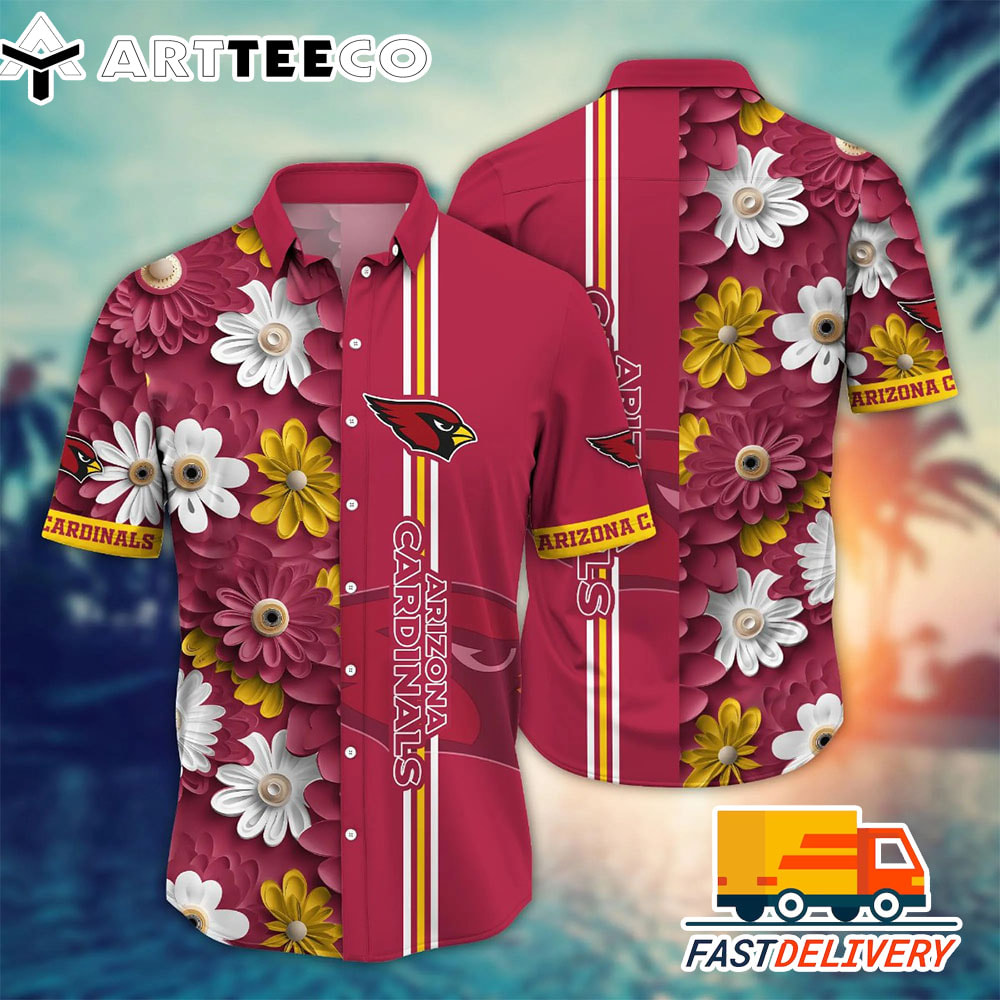 NFL Arizona Cardinals Hawaiian Shirt Style Surfing Gift For Fans Football Lover