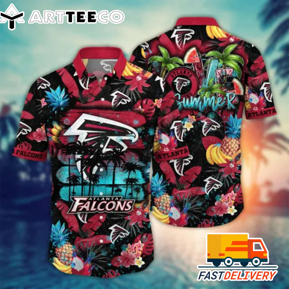 NFL Atlanta Falcons Hawaiian Shirt Tropical Fruits Gift For Fans Football Lover