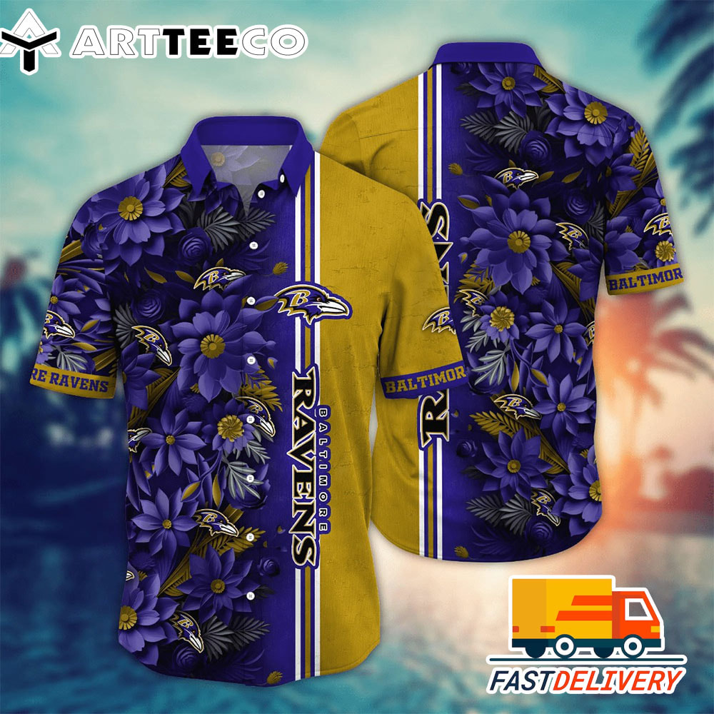 NFL Baltimore Ravens Hawaiian Shirt Style 5 Gift For Fans Football Lover