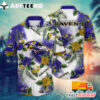 NFL Baltimore Ravens Hawaiian Shirt Style Flower Gift For Fans Football Lover