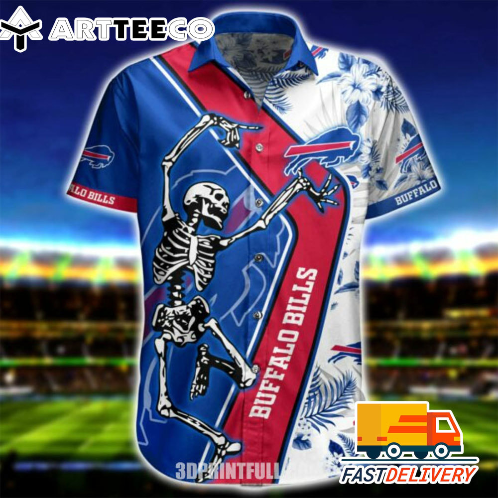 NFL Buffalo Bills Hawaiian Shirt Style Dance With Death Gift For Fans Football Lover