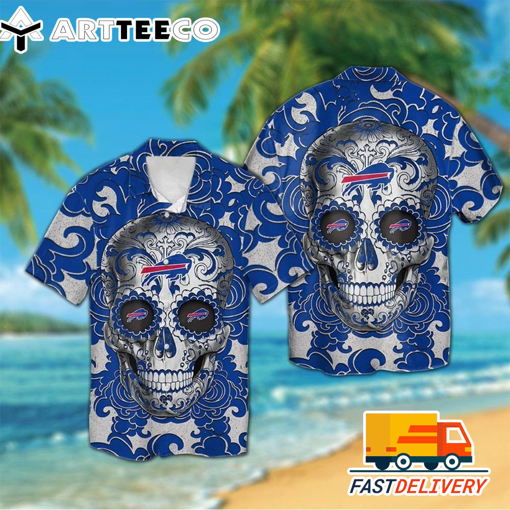 NFL Buffalo Bills Hawaiian Shirt Style Ultra Cool Skulls Gift For Fans Football Lover