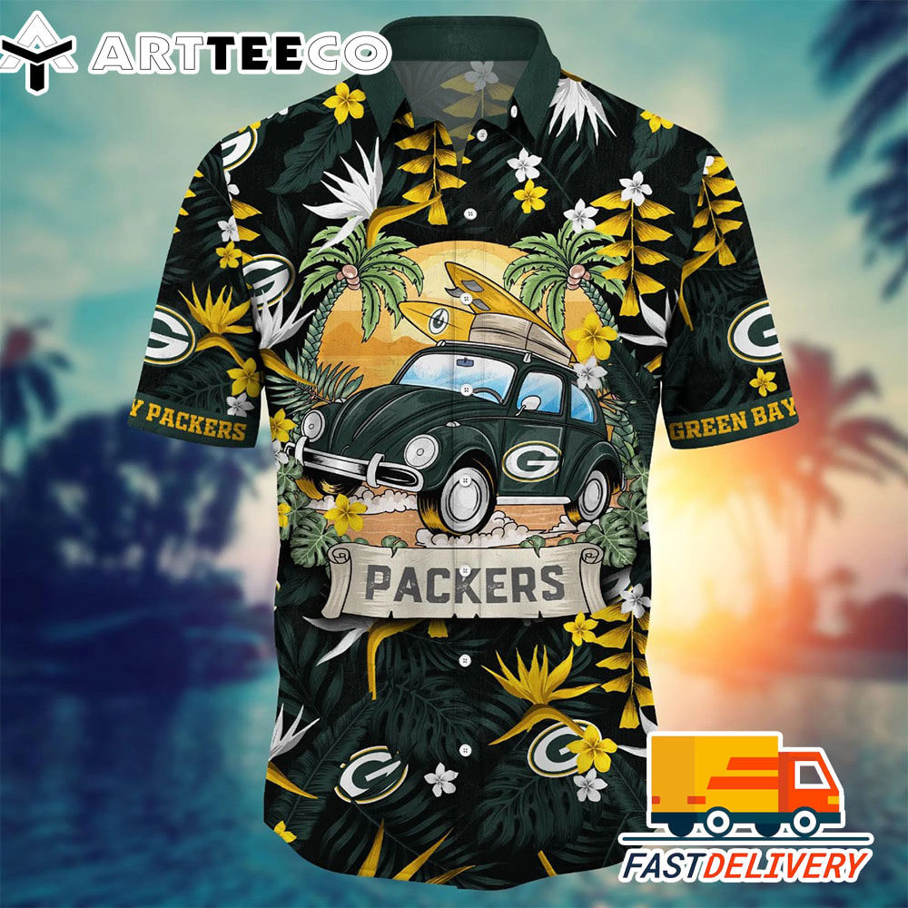 NFL Green Bay Packers Hawaiian Shirt Vacation Gift For Fans Football Lover