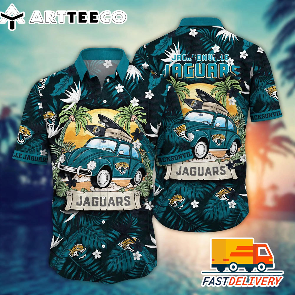 NFL Jacksonville Jaguars Hawaiian Shirt Tropical Vacation Gift For Fans Football Lover