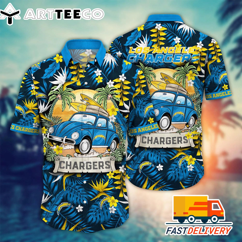 NFL Los Angeles Chargers Hawaiian Shirt Vacation Gift For Fans Football Lover