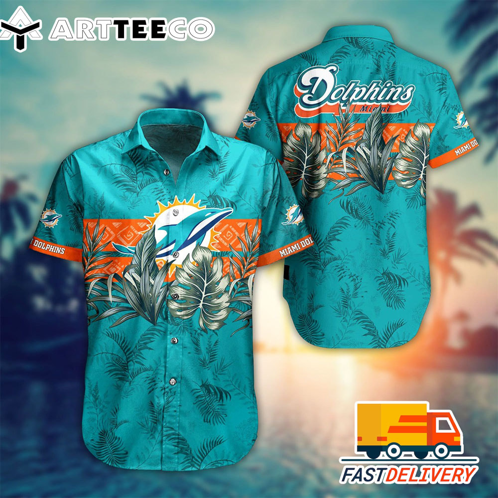 NFL Miami Dolphins Hawaiian Shirt Tropical Gift For Fans Football Lover