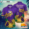 NFL Minnesota Vikings Hawaiian Shirt Tropical Tree Gift For Fans Football Lover