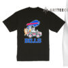 NFL The Bluey Characters Driving Car Buffalo Bills Shirt Gift For Football Fans 1