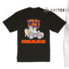 NFL The Bluey Characters Driving Car Chicago Bears Shirt Gift For Football Fans 1