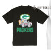 NFL The Bluey Characters Driving Car Green Bay Packers Shirt Gift For Football Fans 1