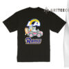 NFL The Bluey Characters Driving Car Los Angeles Rams Shirt Gift For Football Fans 1