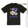 NFL The Bluey Characters Driving Car New England Patriots Shirt Gift For Football Fans 1