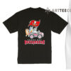 NFL The Bluey Characters Driving Car Tampa Bay Buccaneers Shirt Gift For Football Fans 1