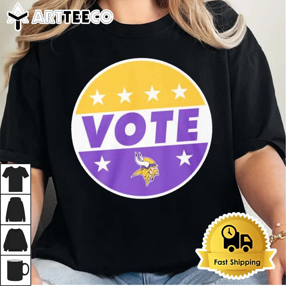 NFL Vote Minnesota Vikings Football Shirt Retro Tee Trending1