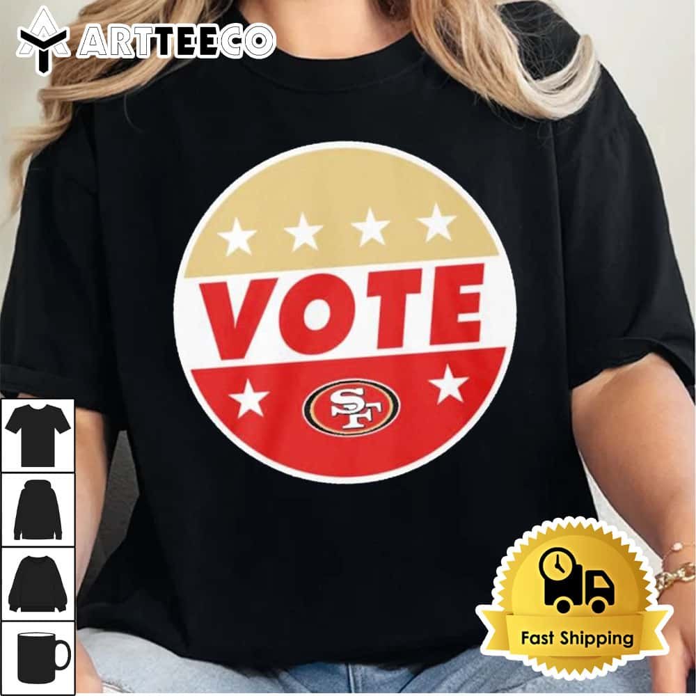 NFL Vote San Francisco 49ers Football Shirt Retro Tee Trending1