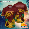 NFL Washington Commanders Hawaiian Shirt Tropical Tree Gift For Fans Football Lover