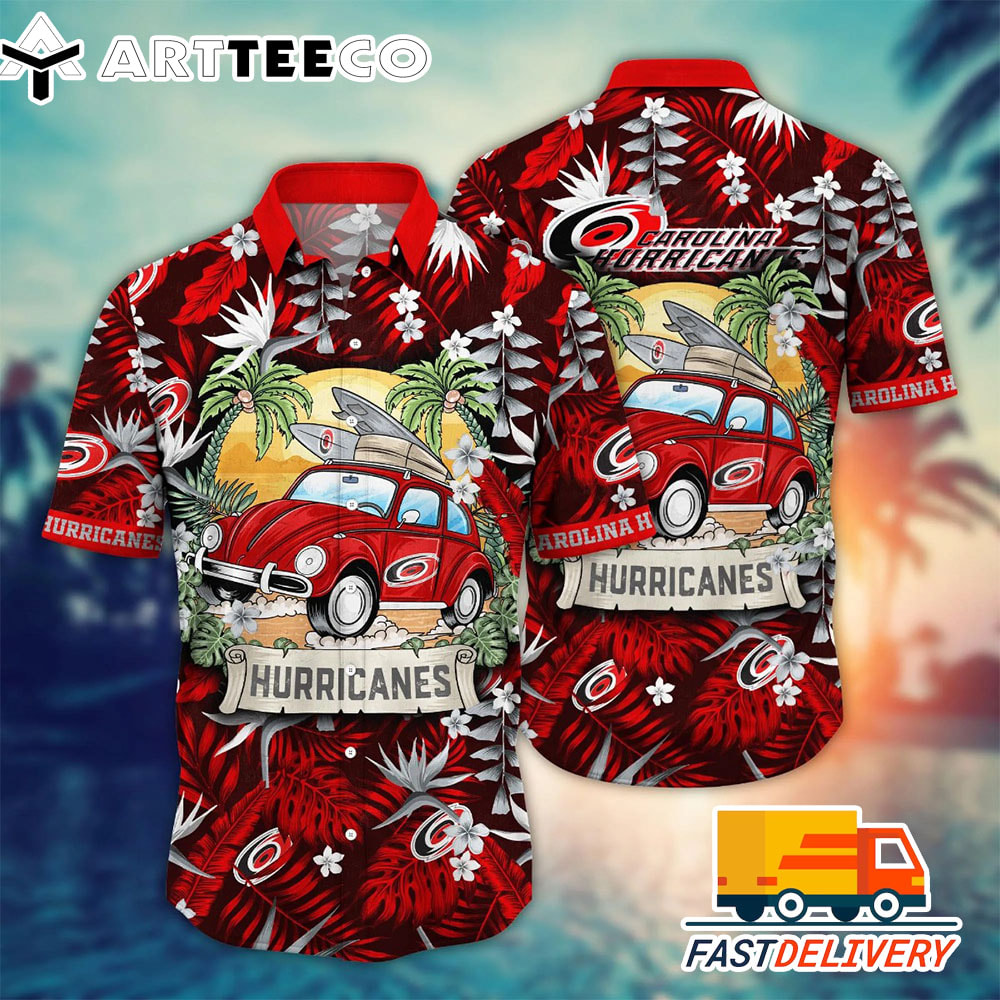 NHL Carolina Hurricanes Hawaiian Shirt Vacation Gift For Fans Football Lover