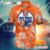 NHL Edmonton Oilers Hawaiian Shirt Tropical Flower Gift For Fans Football Lover