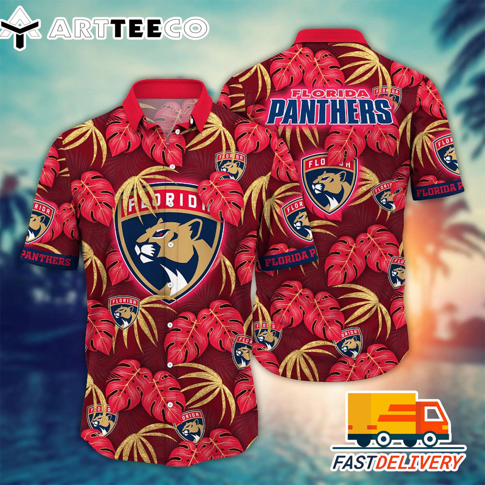 NHL Florida Panthers Hawaiian Shirt Leaf Gift For Fans Football Lover