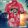 NHL Florida Panthers Hawaiian Shirt Tropical Flower Gift For Fans Football Lover