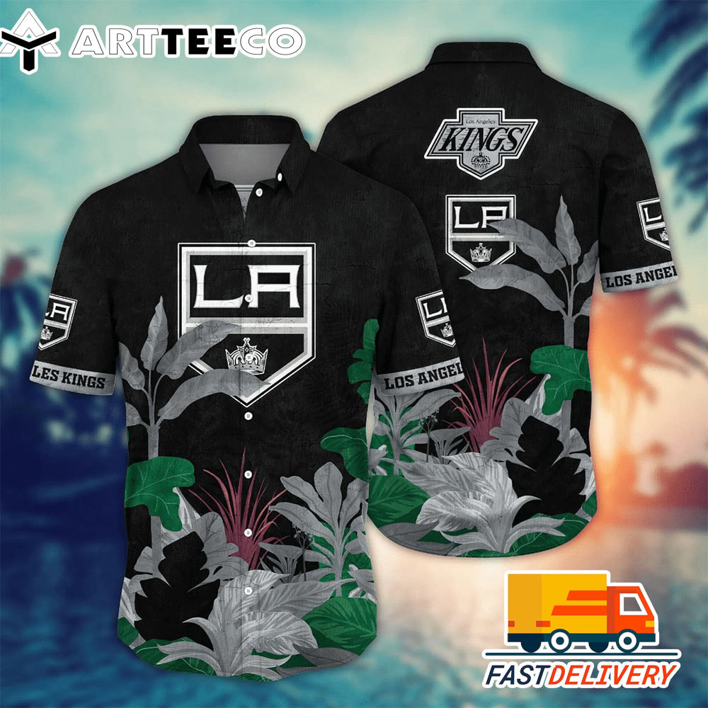 NHL Los Angeles Kings Hawaiian Shirt Tropical Tree Gift For Fans Football Lover