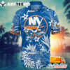 NHL New York Islanders Hawaiian Shirt Tropical Flower Gift For Fans Football Lover