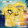 NHL Pittsburgh Penguins Hawaiian Shirt Tropical Flower Gift For Fans Football Lover