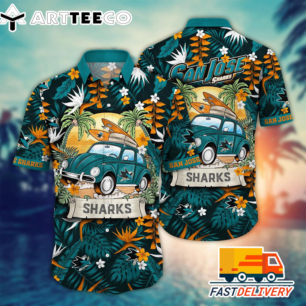 NHL San Jose Sharks Hawaiian Shirt Style1 Gift For Fans Football Lover