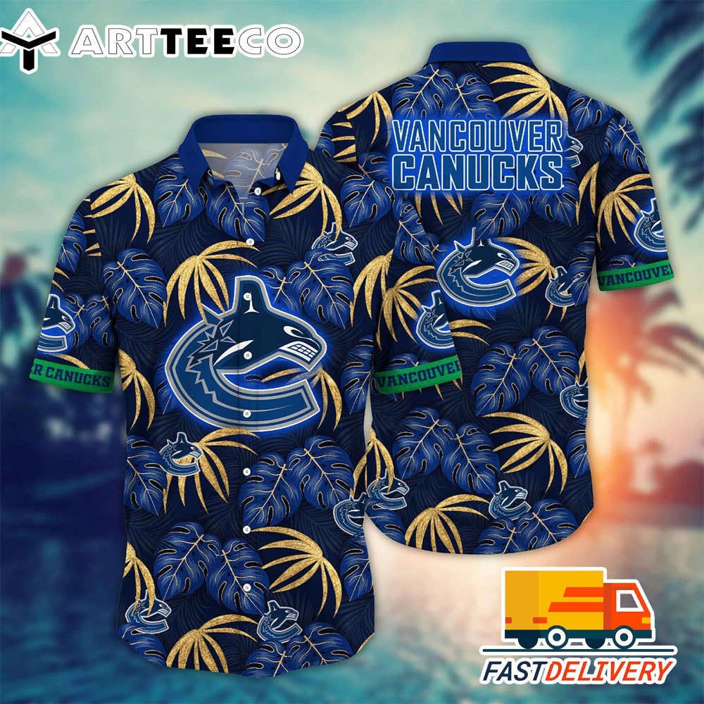 NHL Vancouver Canucks Hawaiian Shirt Leaf Gift For Fans Football Lover